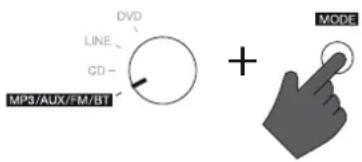 DVD LINE CD MP3/AUX/FM/BT + MODE