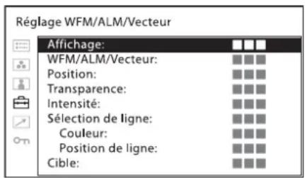 SONY LMDB240 - Sous-menu réglage - 1