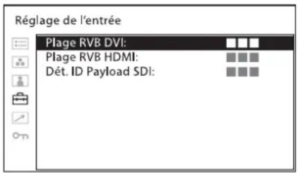 SONY LMDB240 - Sous-menu réglage - 1