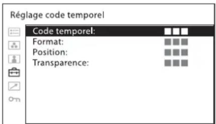 SONY LMDB240 - Sous-menu réglage - 1