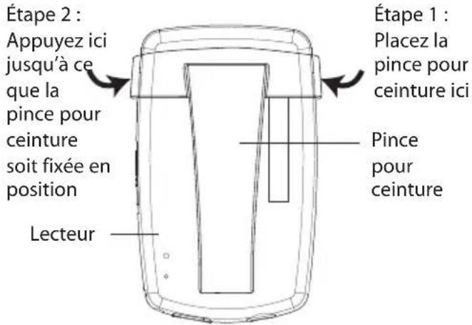 RCA Lyra M3804 - Installation de la pince pour ceinture - 1