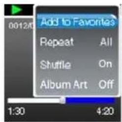 RCA Lyra M3804 - Menu des options - 1