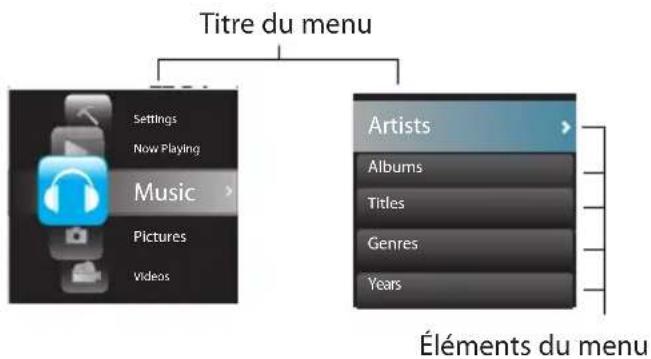 RCA Opal M4208 - Menu du lecteur - 1