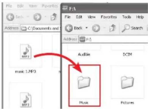 RCA Opal M4208 - Utilisation de l'explorateur windows pour copier des fichiers sous windows XP lorsque le lecteur windows media 10 est installé: - 1