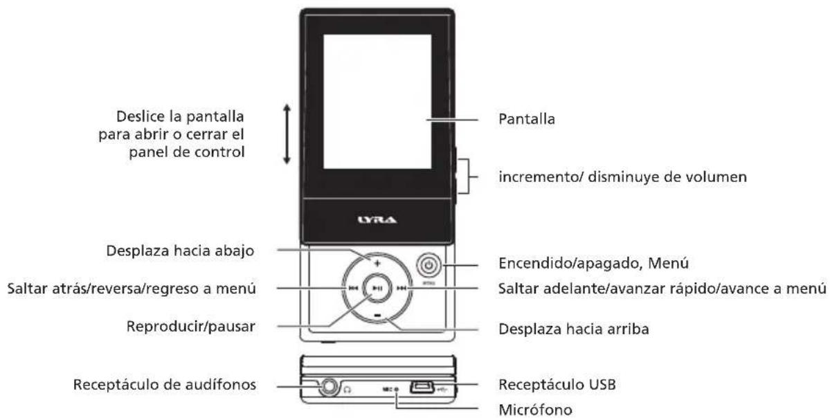RCA Lyra Slider SL5008 - Controles generales - 1