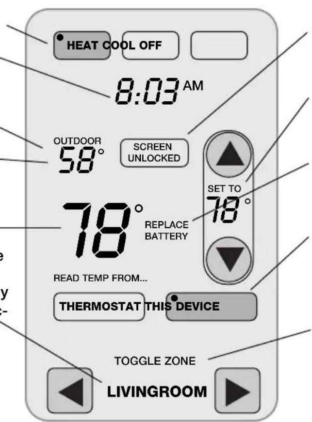 HONEYWELL REM5000R1001 - Referencia rápida de la pantalla - 1