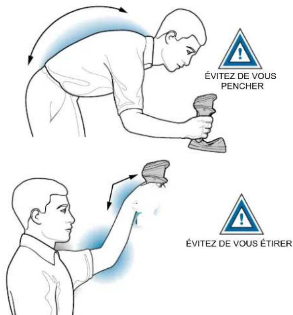 ÉVITEZ DE VOUS PENCHER ÉVITEZ DE VOUS ÉTIRER