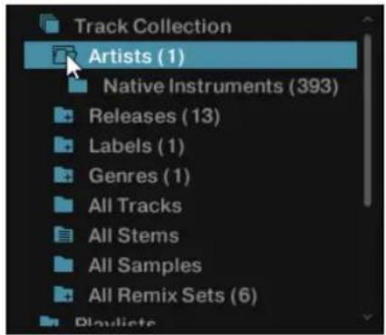 NATIVE INSTRUMENTS Traktor Pro 3 - Naviguer parmi les dossiers dans l'arborescence du browser - 1
