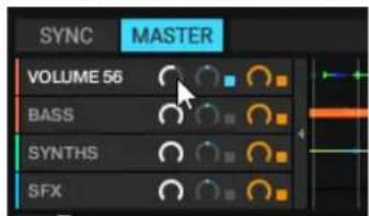NATIVE INSTRUMENTS Traktor Pro 3 - Ajuster les volumes des STEM Parts - 1