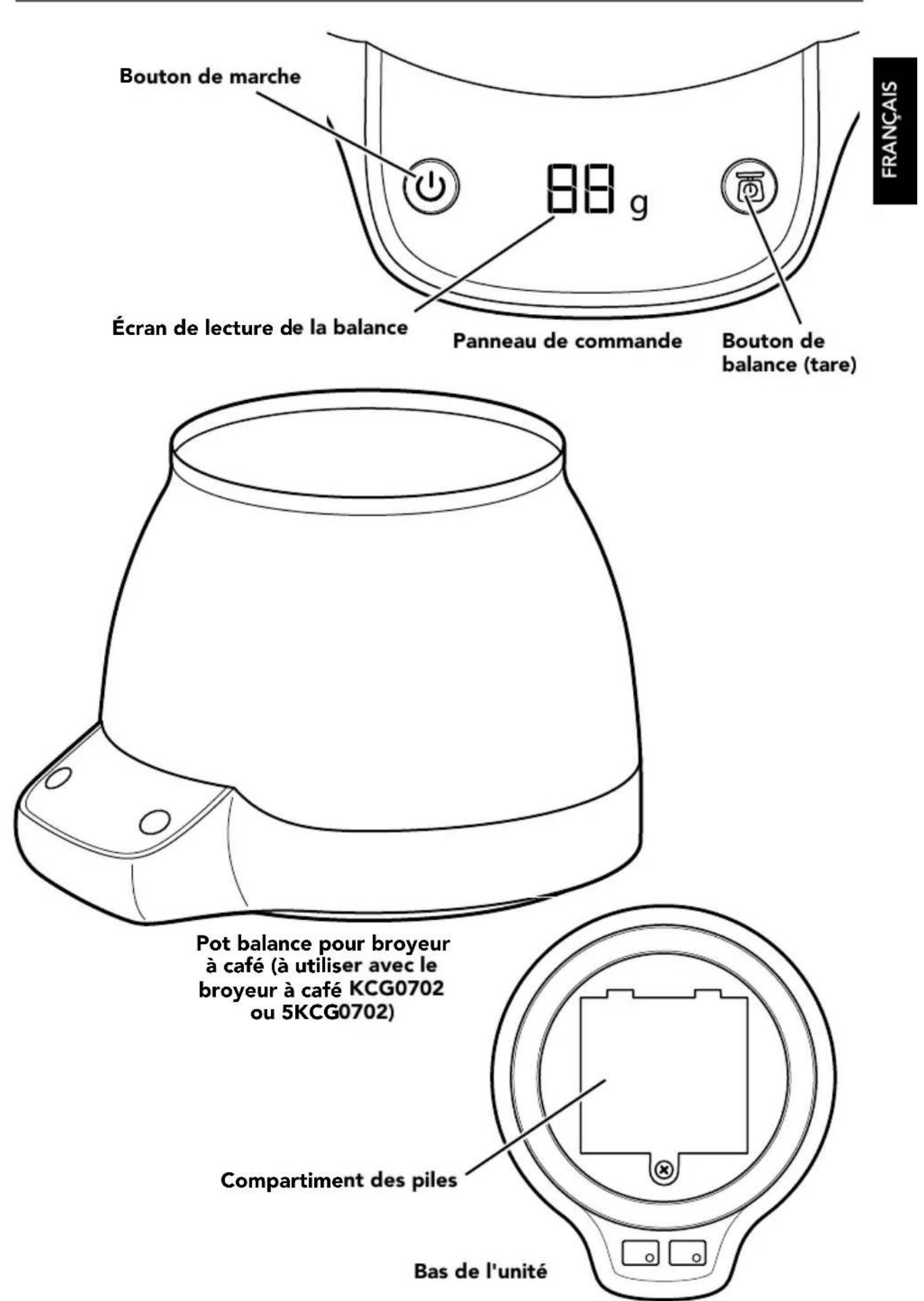 KITCHENAID KCG0799 - Pièces et caractéristiques - 1