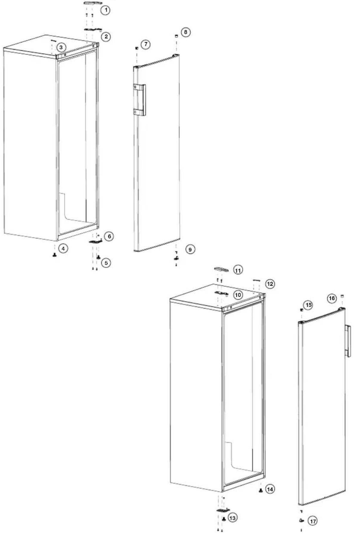 BEKO RFSM200T30WN - De deuren omkeren - 1