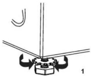 LG F4WM309S0 - Réglage et mise à niveau des pieds - 1