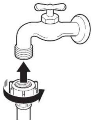 LG F4WM309S0 - Raccordement du tuyau au robinet d'eau - 1