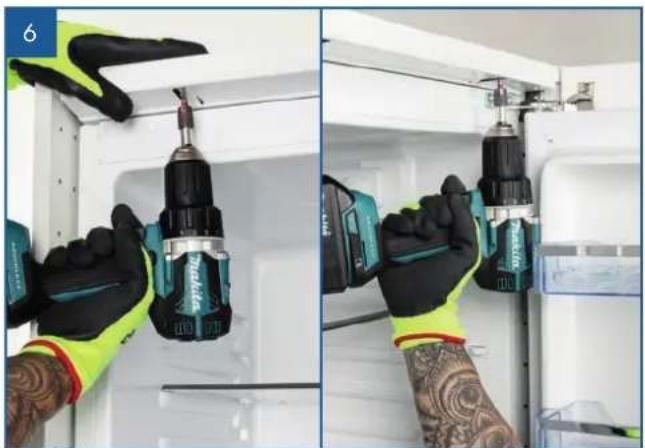Veripart VPIBKK88 - In the next steps, you attach the door of the refrigerator to the cabinet door. - 3
