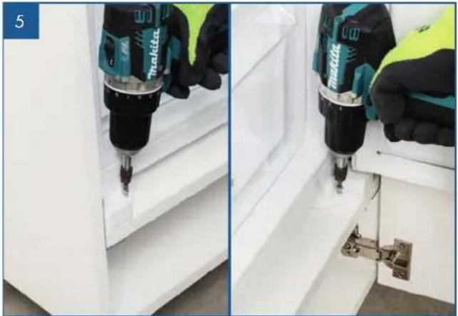 Veripart VPIBKK122 - Vous allez à présent fixer la porte du réfrigérateur à la porte de l'armoire. - 1