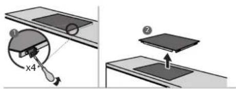 Diagram illustrating a mechanical assembly with labeled components and a magnified view of a component marked 'x4'