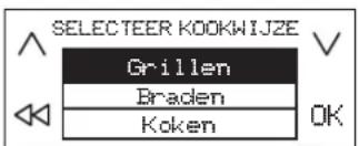 SELECTEER KOOKWIJZE Grillen Braden Koken OK