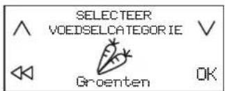 SELECTEER VOEDSELCATEGORIE Groenten OK