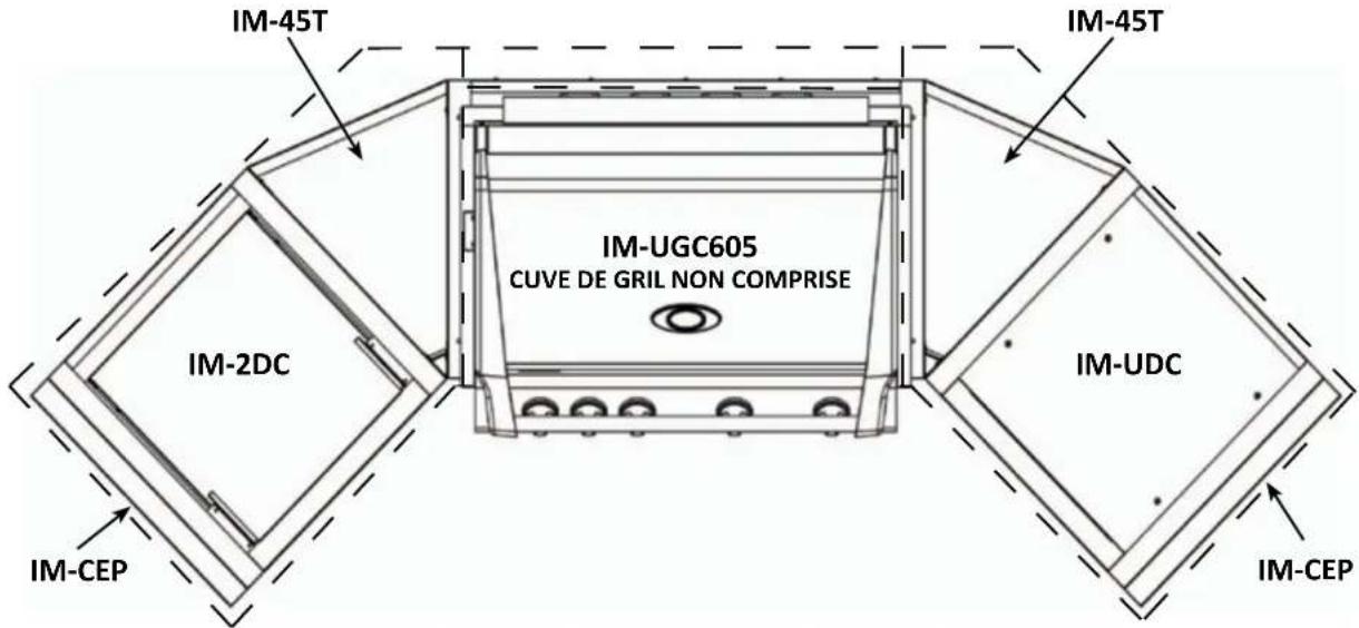 IM-45T IM-45T IM-UGC605 CUVE DE GRIL NON COMPRISE IM-2DC IM-UDC IM-CEP IM-CEP