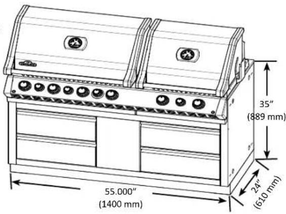 35" (889 mm) 24" (610 mm) 55.000" (1400 mm)