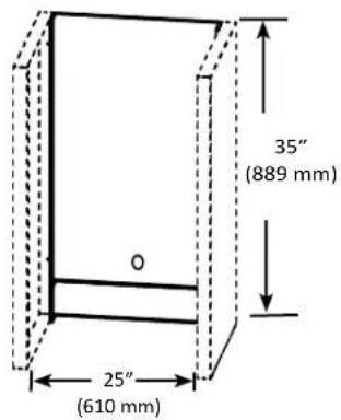 35" (889 mm) 25" (610 mm)