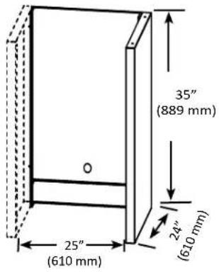 35" (889 mm) 24" (610 mm) 25" (610 mm)