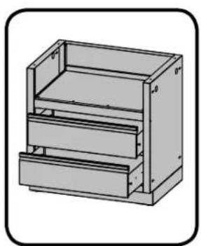 3D diagram of a multi-tiered storage cabinet or rack unit (no text or symbols visible)