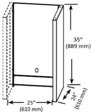 35" (889 mm) 24" (610 mm) 25" (610 mm)