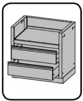 3D diagram of a multi-tiered storage cabinet with no text or symbols