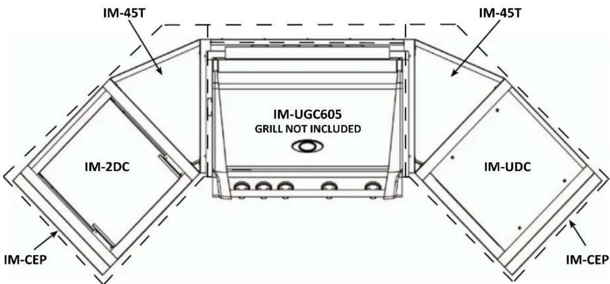 IM-45T IM-45T IM-UGC605 GRILL NOT INCLUDED IM-2DC IM-UDC IM-CEP IM-CEP