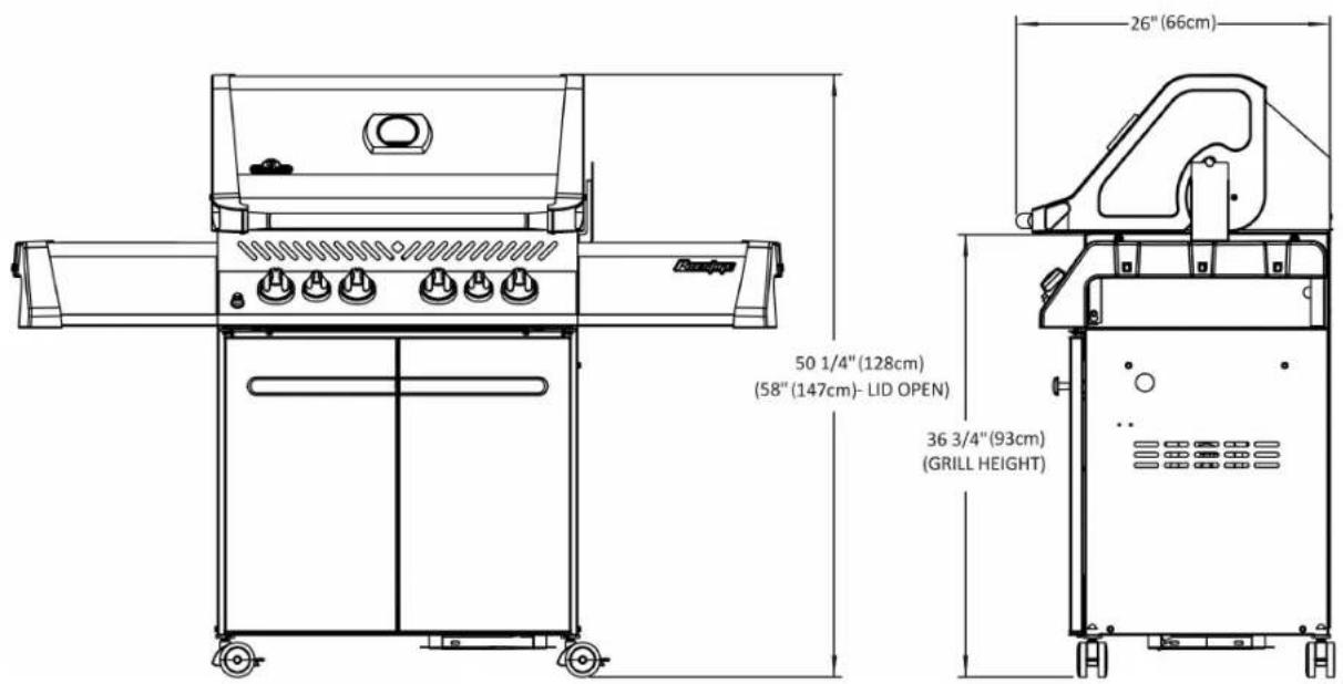 Napoleon P500RSIBP1 - DIMENSIONS - 2