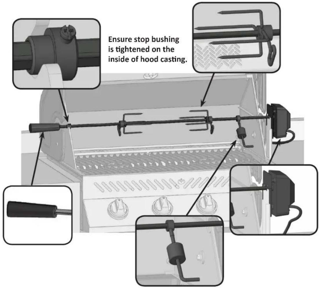 Napoleon BIPRO500RBN2 - Rotisserie Kit Assembly Instruction - 1
