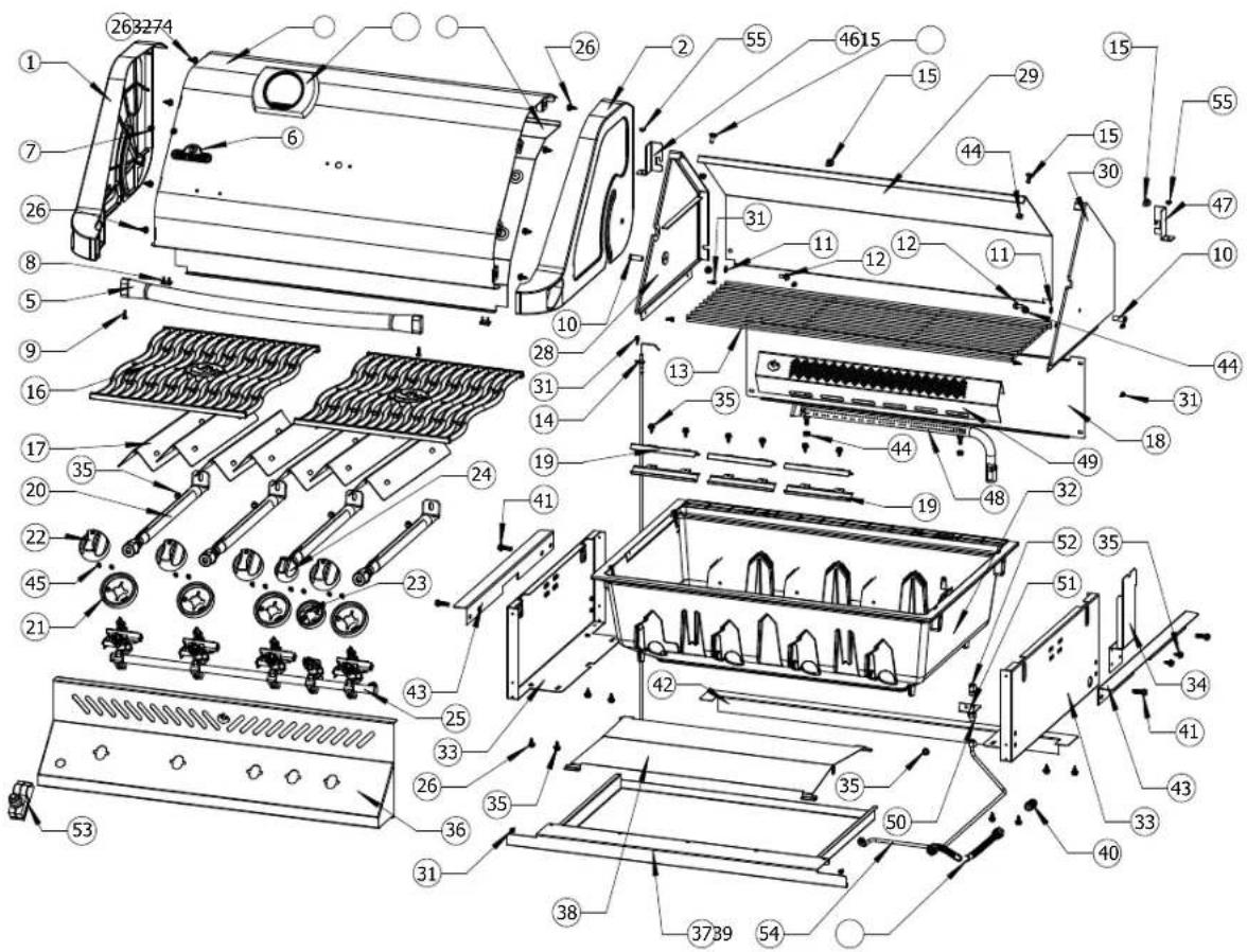 Napoleon BIPRO500RBN2 - Rotisserie Kit Assembly Instruction - 3