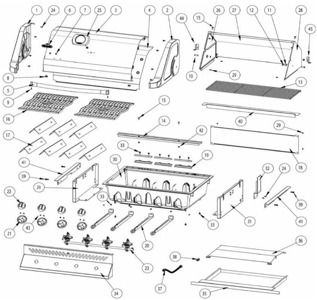 Napoleon BIPRO500RBN2 - Rotisserie Kit Assembly Instruction - 2