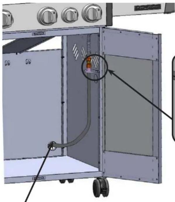 Napoleon T410SBP - 17.Natural Gas only-Proper Hose Connection - 2