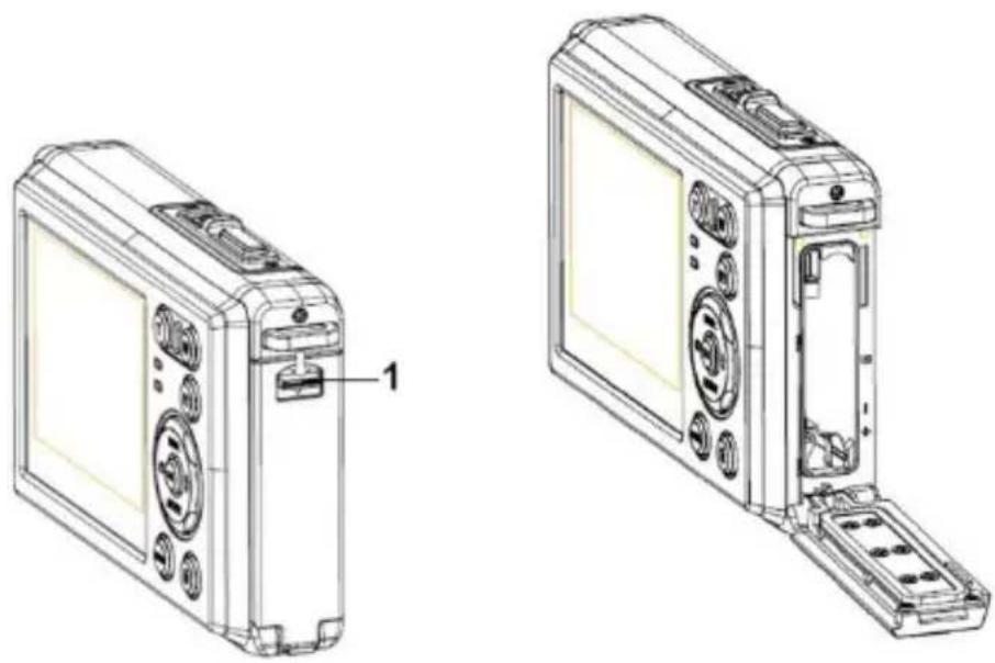 ROLLEI Sportsline 85 - Insérer la carte mémoire - 1