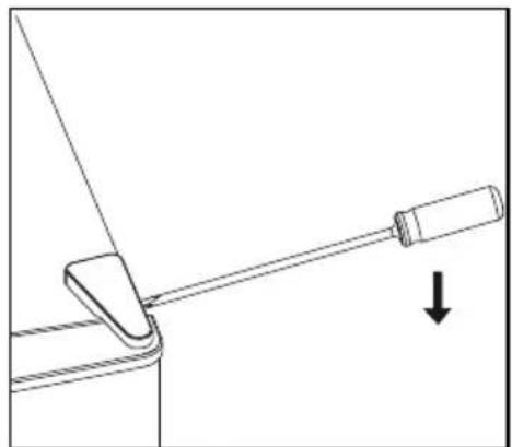 MEDION MD 37305 - Changement de sens d'ouverture de la porte - 2