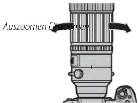 Auszoomen Einzoomen