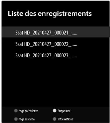 MEDION LIFE X14327 (MD 32243) - Menu Liste des enregistrements - 1
