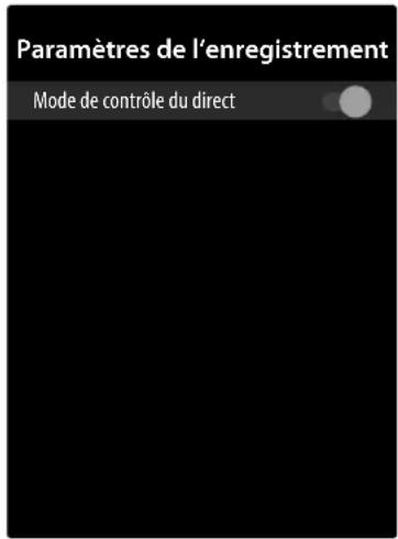 MEDION LIFE X14327 (MD 32243) - Menu Mode de contrôle du direct - 1