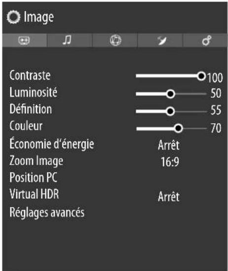 MEDION LIFE X14313 (MD 31221) - Menu Image lors de l'utilisation du VGA/PC en tant que source - 1