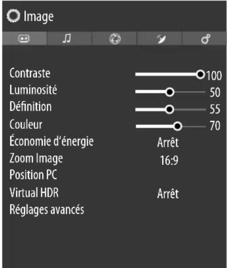 MEDION LIFE X14317 (MD 31406) - Menu Image lors de l'utilisation du VGA/PC en tant que source - 1