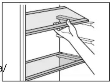 MEDION MD 37339 - Estrazione e inserimento dei cassetti di congelamento/refrigerazione e dei ripiani di vetro - 1