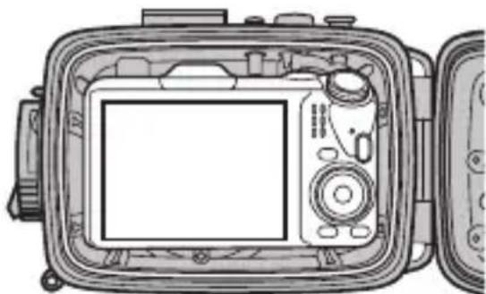 FUJIFILM WPFXF500 - Einsetzen der Digitalkamera in das Unterwassergehäuse - 2