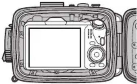 FUJIFILM WPFXF500 - Mettre l'appareil photo numérique dans le caisson étanche - 2