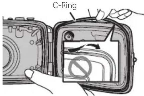 FUJIFILM WPFXF500 - Setzen Sie den hinterseitigen O-Ring (orange) ein. - 5