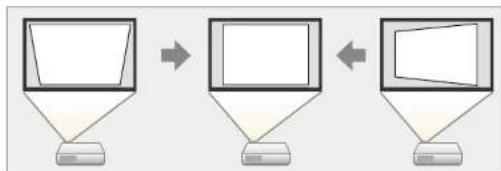 EPSON EpiqVision Flex COW01 - Correction de la forme de l'image à l'aide du bouton keystone - 1