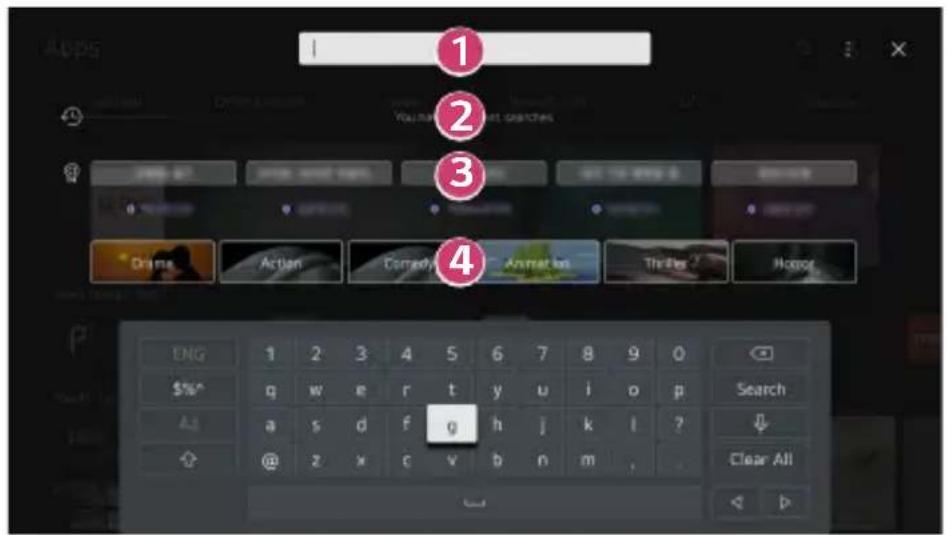 LG CineBeam HU915QB - Recherche de contenu - 1
