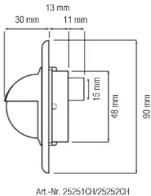Niko Swiss Garde 300 KNX - Dimensions - 1
