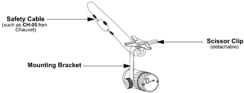 Chauvet EZpin Pack 4 - Mounting Diagram - 1